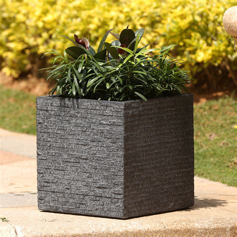 lightweight square outdoor planters